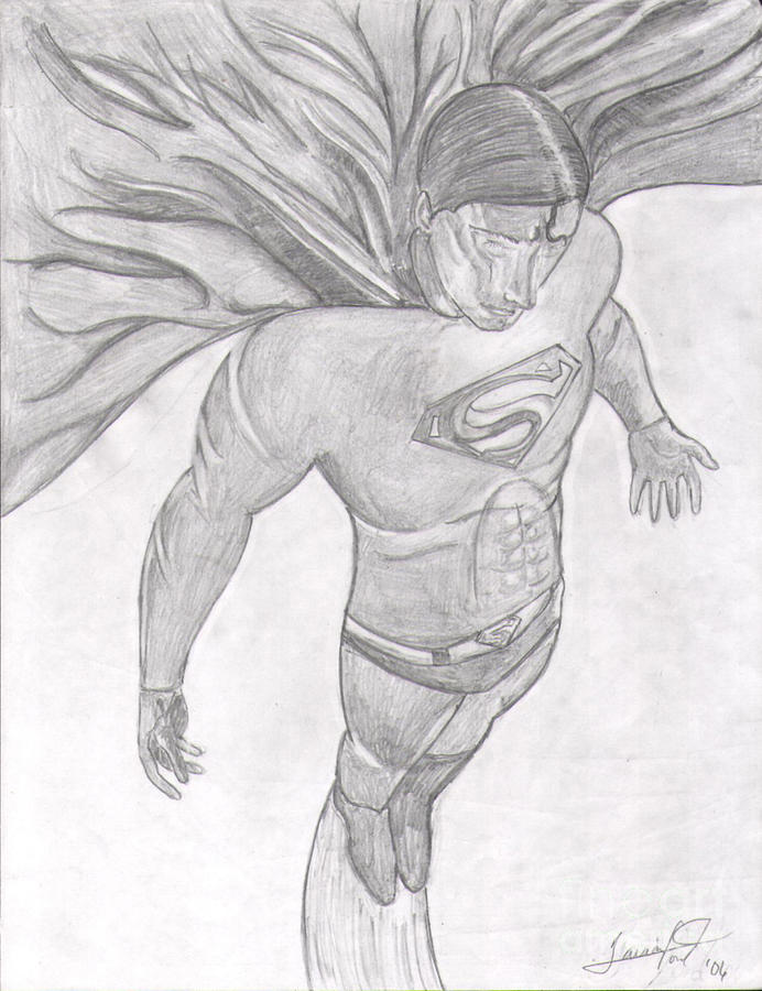 Man Of Steel Drawing by Tavian Ford  Pixels