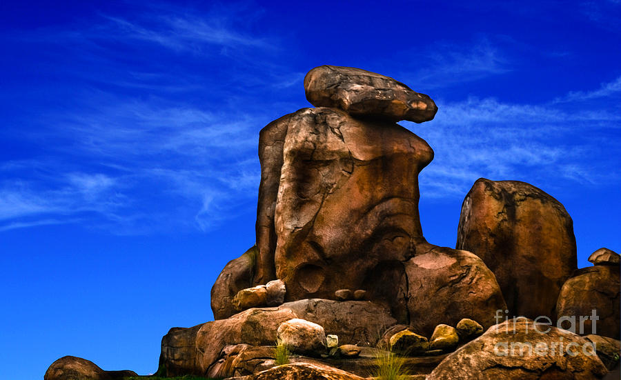 Man Of Stone Rock Formation Photograph