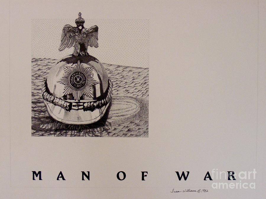 Man of War Drawing by Susan Williams
