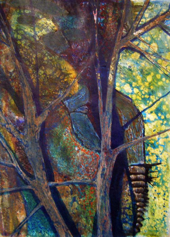 Abstract Painting - Man On the Edge by Laurie Salmela Abstract Painting - Man On the Edge by Laurie Salmela