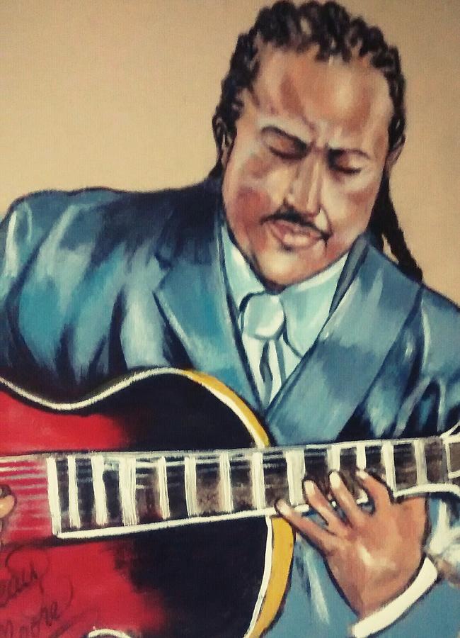 Man Playing Guitar Painting by Sylvester Wofford