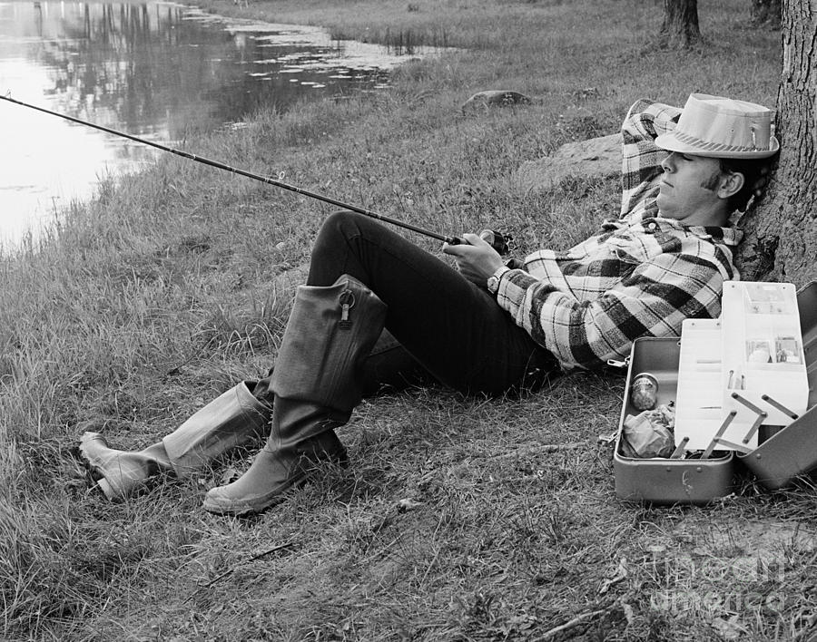 Man Sleeping While Fishing by H. Armstrong Roberts/ClassicStock