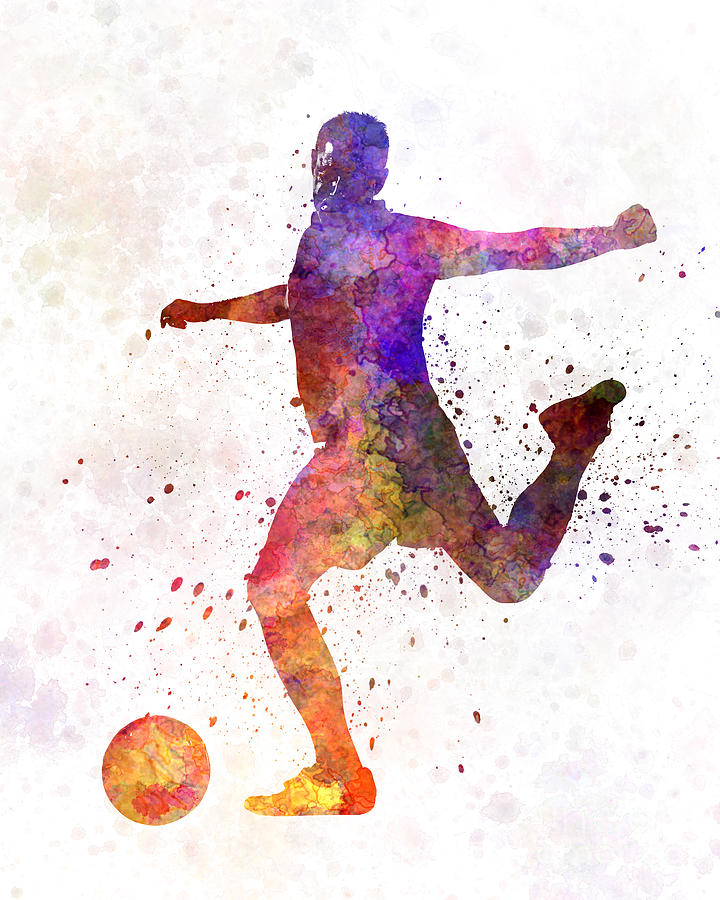 Man Soccer Football Player 03 Painting by Pablo Romero - Fine Art America