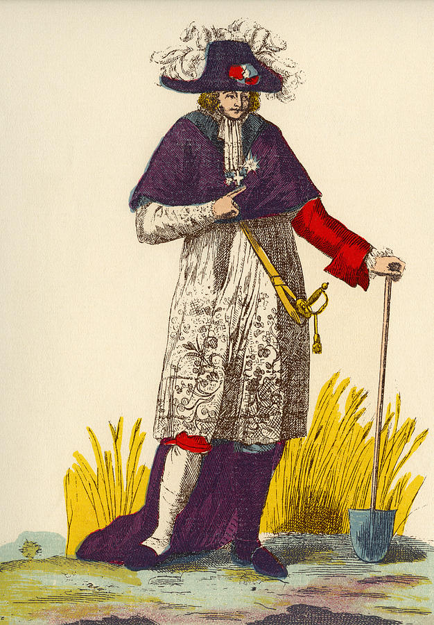 Welsh Drawing - Man Wearing Mixture Of Clothes by Vintage Design Pics