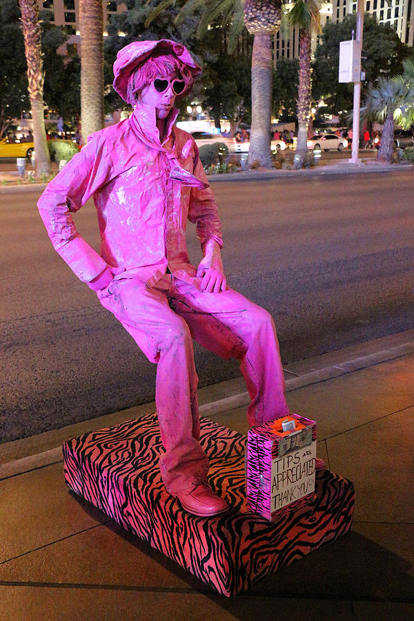 Las Vegas Photograph - The Man Who Sits In The Air by Iryna Goodall