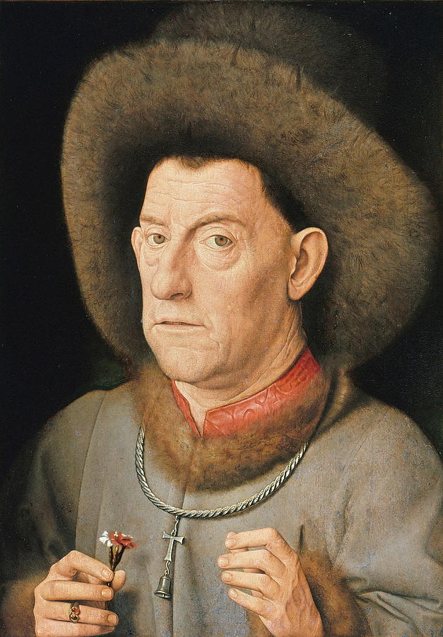 Man With Pinks Painting by Jan Van Eyck | Fine Art America