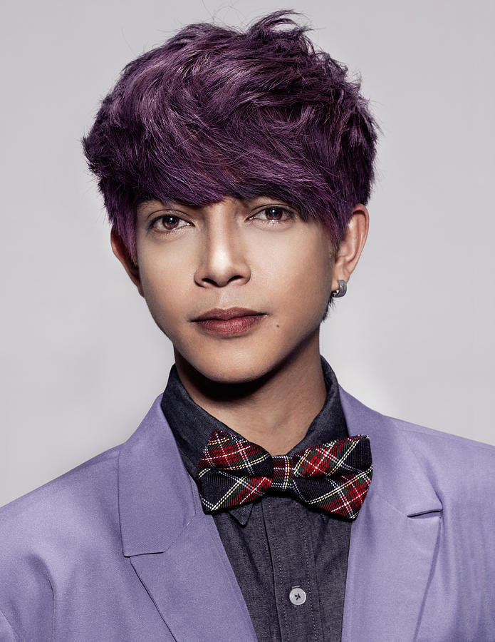 Man With Purple Fringe Hair