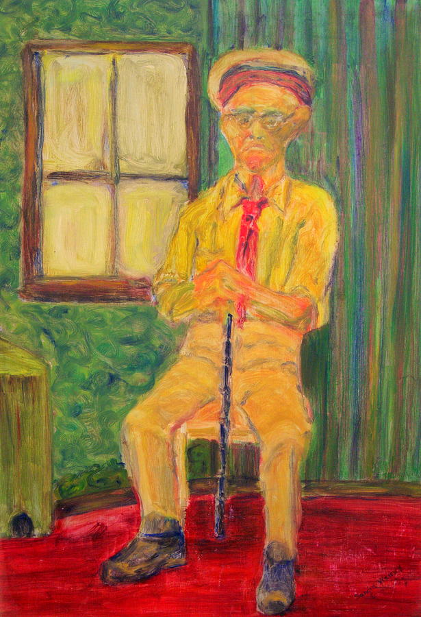 Man With Shillelagh Painting by Lessandra Grimley