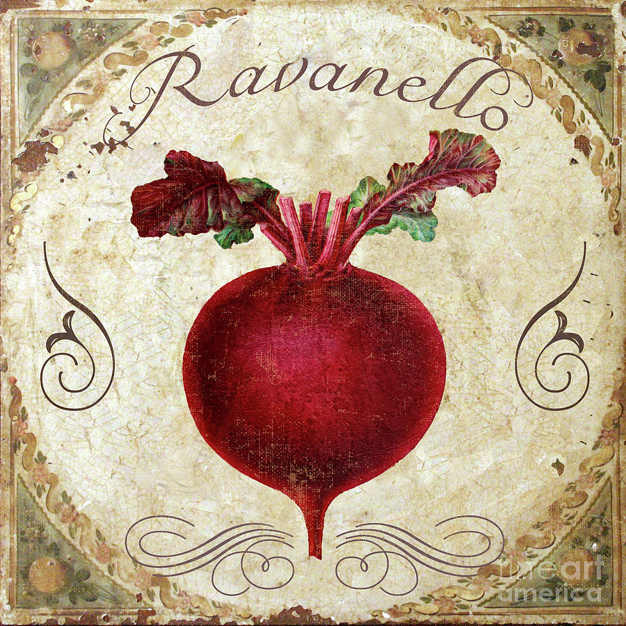Mangia Radish Painting by Mindy Sommers