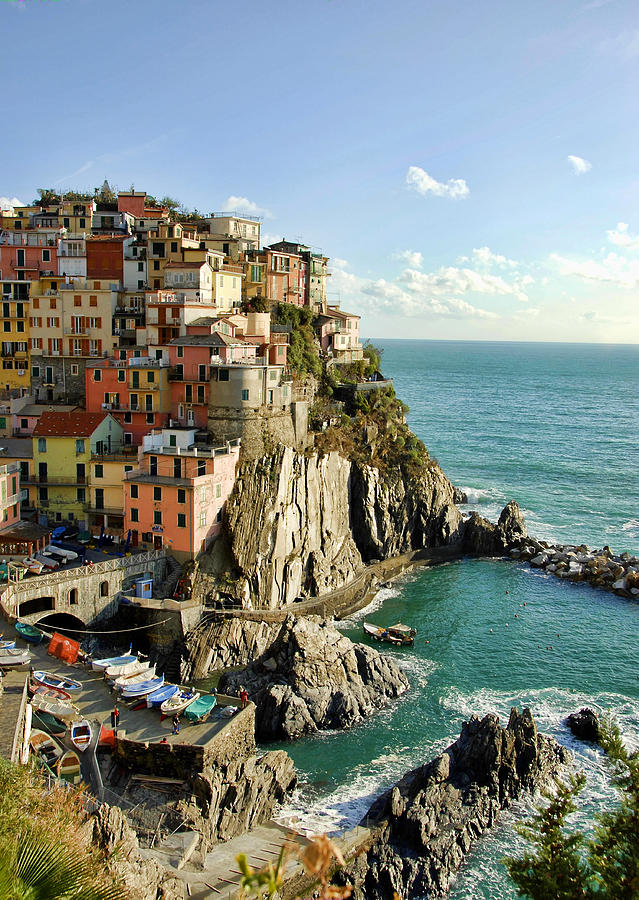 Manarola - Hilltop City Photograph by Donna Lee Blais - Fine Art America