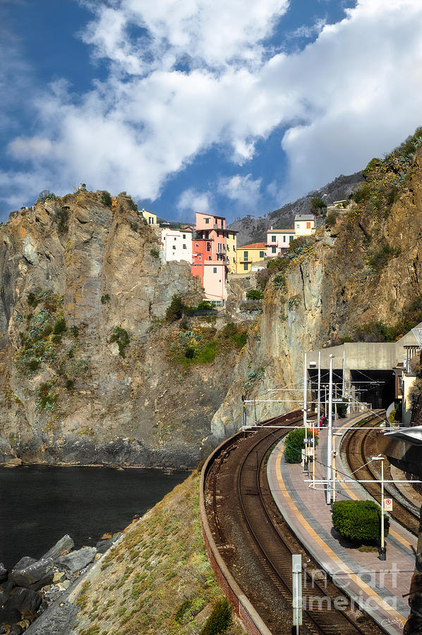 Architecture Photograph - Manarola Train Platform by Prints of Italy
