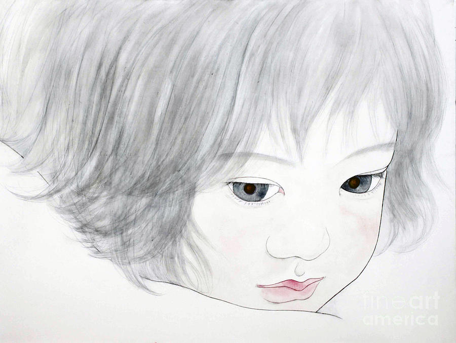 Manazashi or Gazing Eyes Painting by Fumiyo Yoshikawa