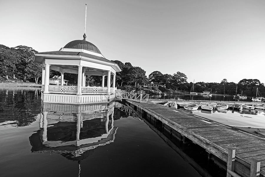 Manchester By The Sea MA Tucks Point at Sunrise Reflection Black and White Photograph by Toby McGuire