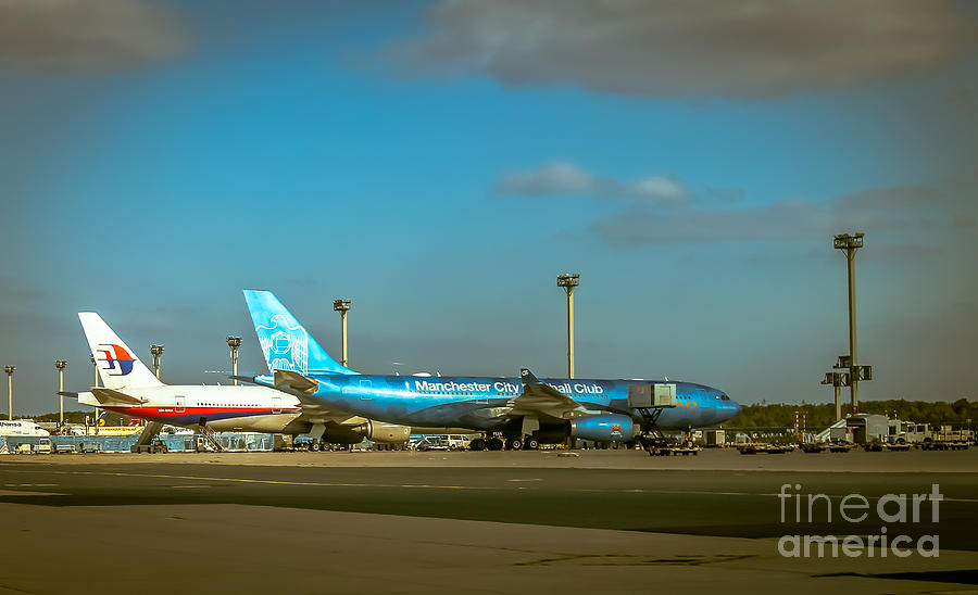 Manchester City Football Club Airplane Photograph by Claudia M Photography
