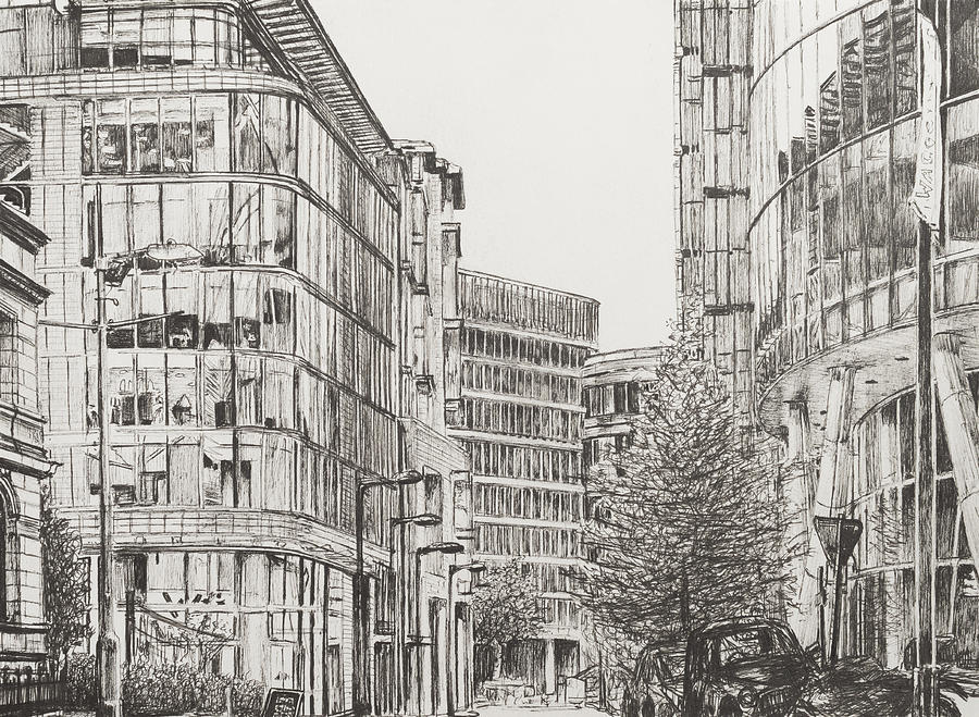 Manchester Deansgate Drawing by Vincent Alexander Booth