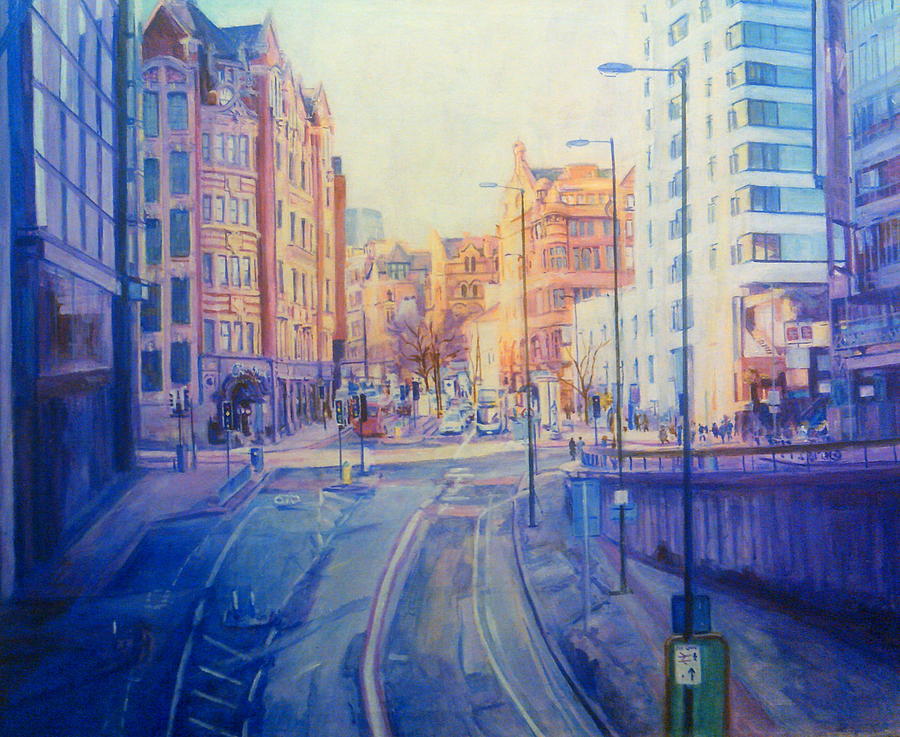 Manchester Light And Shade Painting by Rosanne Gartner