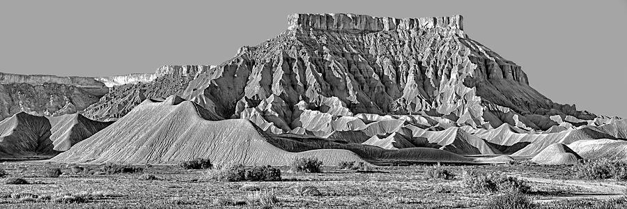 Mancos Shale - Geology - Utah - Black and White Photograph by Nikolyn McDonald