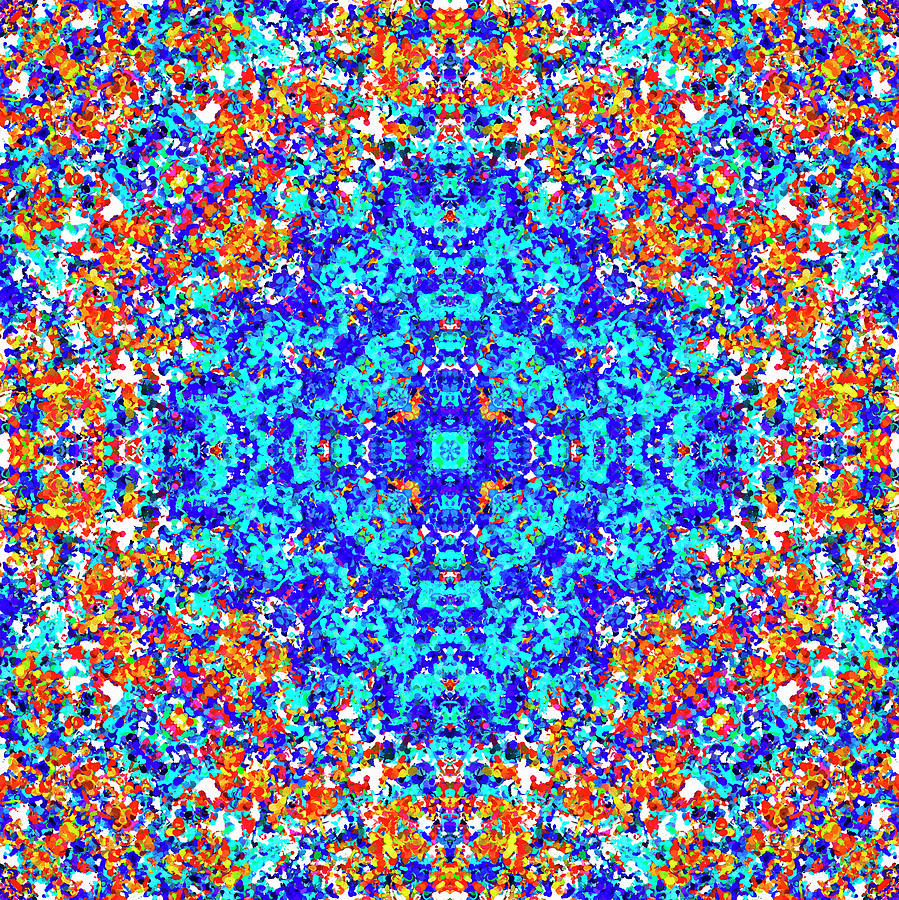 Abstract Digital Art - Mandala - 17-002 by SharaLee Art