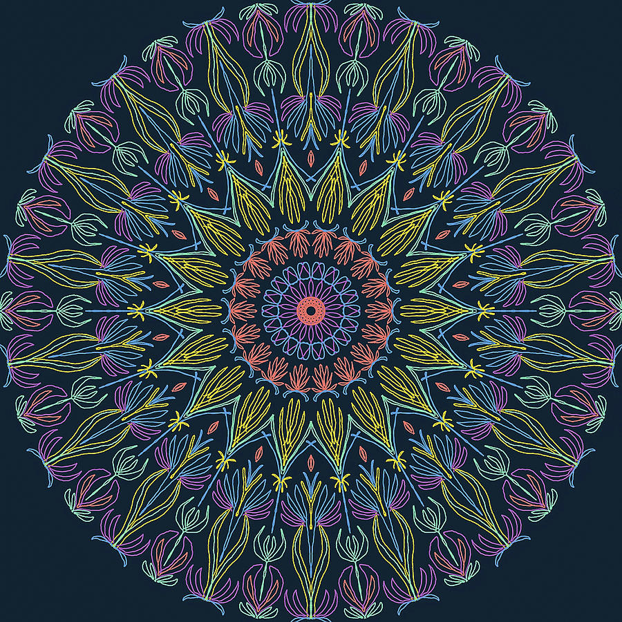 Pattern Digital Art - Mandala 2 by Ronda Broatch