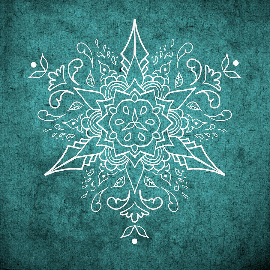 Mandala 3 Teal Digital Art by Patricia Lintner