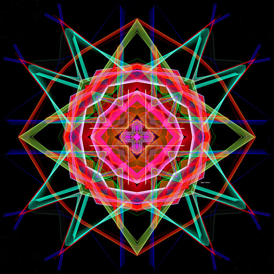 Mandala Digital Art - Mandala 3049A by Rafael Salazar