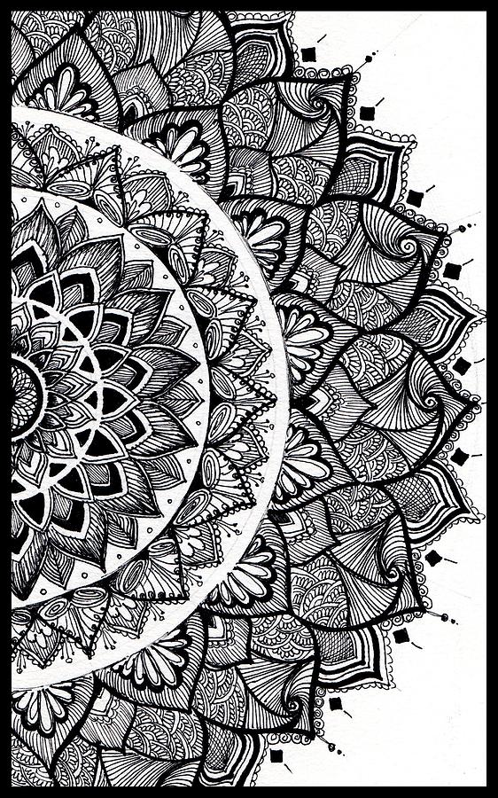 Mandala Drawing By Akshata Chatim