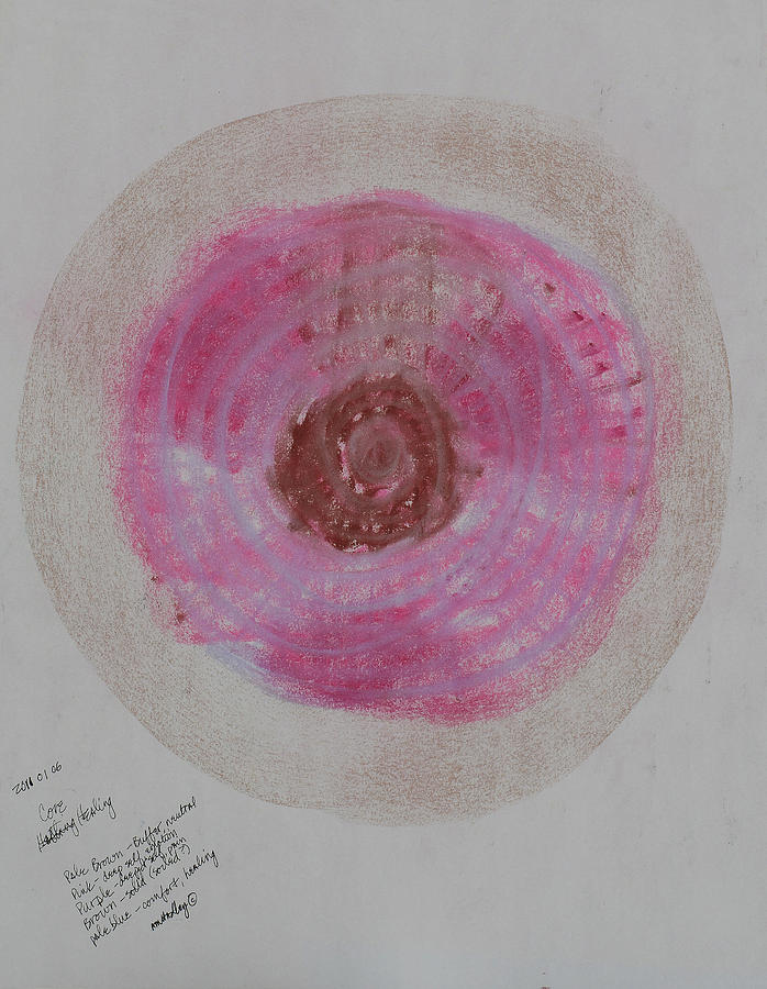 Mandala Core Pink Pastel by Annette Hadley