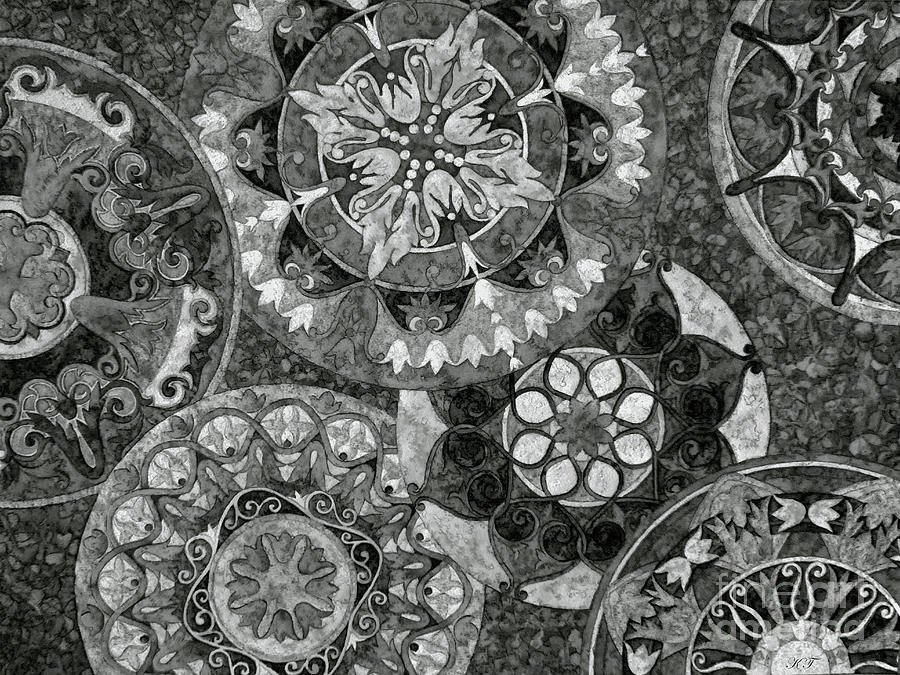 Mandala Design, Black And White Photograph by Kim Tran