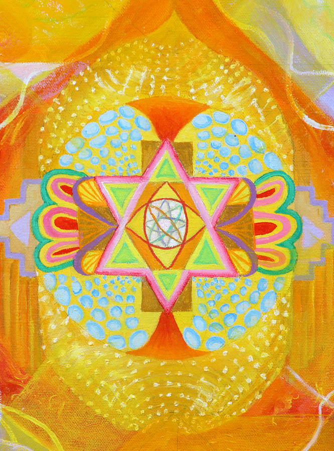 Mandala detail from Gestation Painting by Anne Cameron Cutri