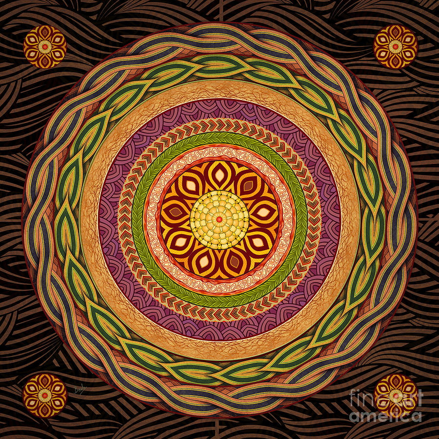Nature Digital Art - Mandala Embrace by Peter Awax