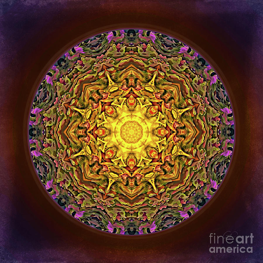 Mandala - Evening Sun Digital Art by Gabriele Pomykaj