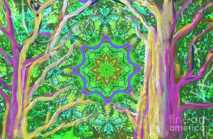 Mandala Forest Painting by Hidden Mountain