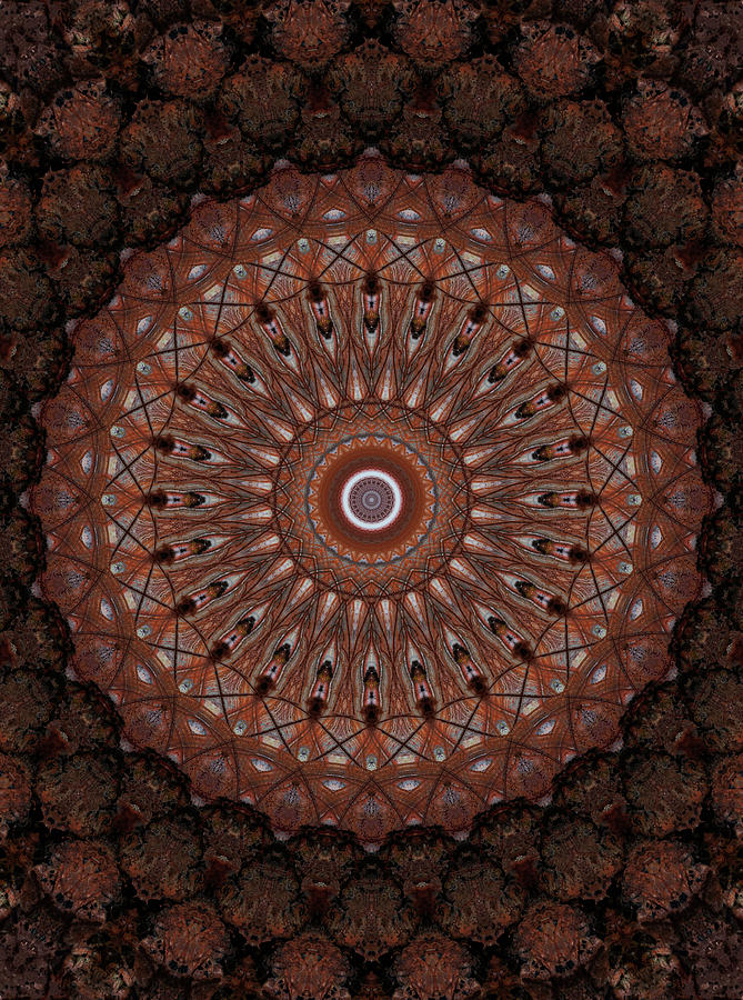 Abstract Photograph - Mandala in different brown tones by Jaroslaw Blaminsky