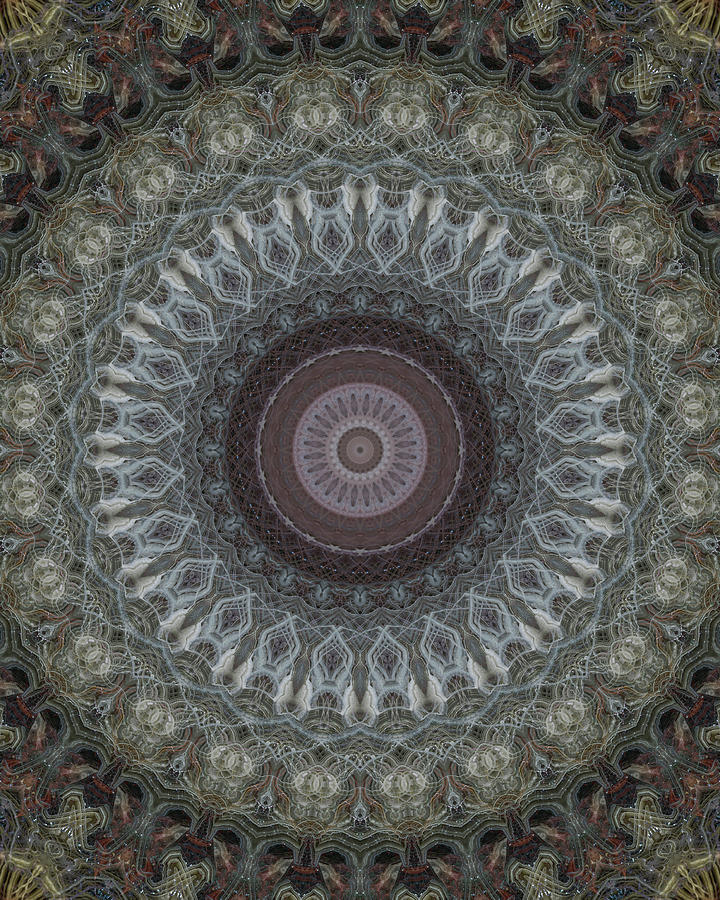Mandala in grey and brown colors Photograph by Jaroslaw Blaminsky