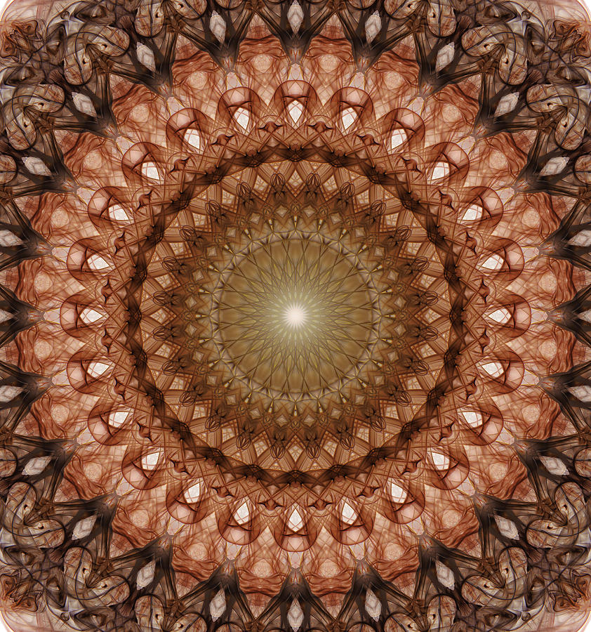 Mandala in red and brown colors Photograph by Jaroslaw Blaminsky