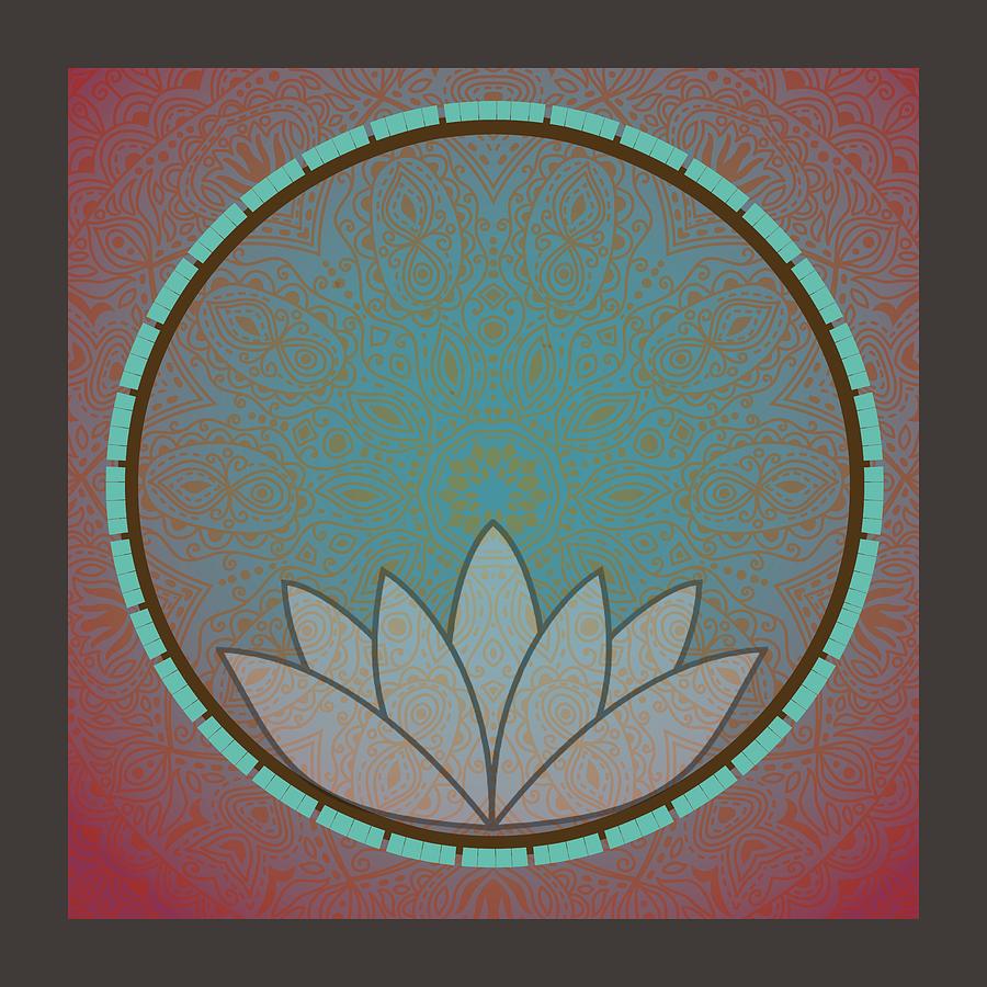 Mandala Digital Art - Mandala Lotus Circle by Brandi Yates