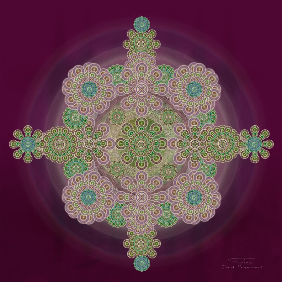 Mandala on purple Painting by Joost Hogervorst - Fine Art America