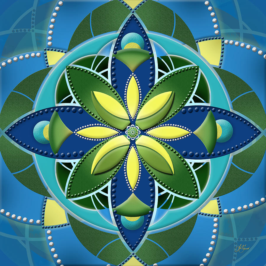 Mandala - One Digital Art by Lori Grimmett