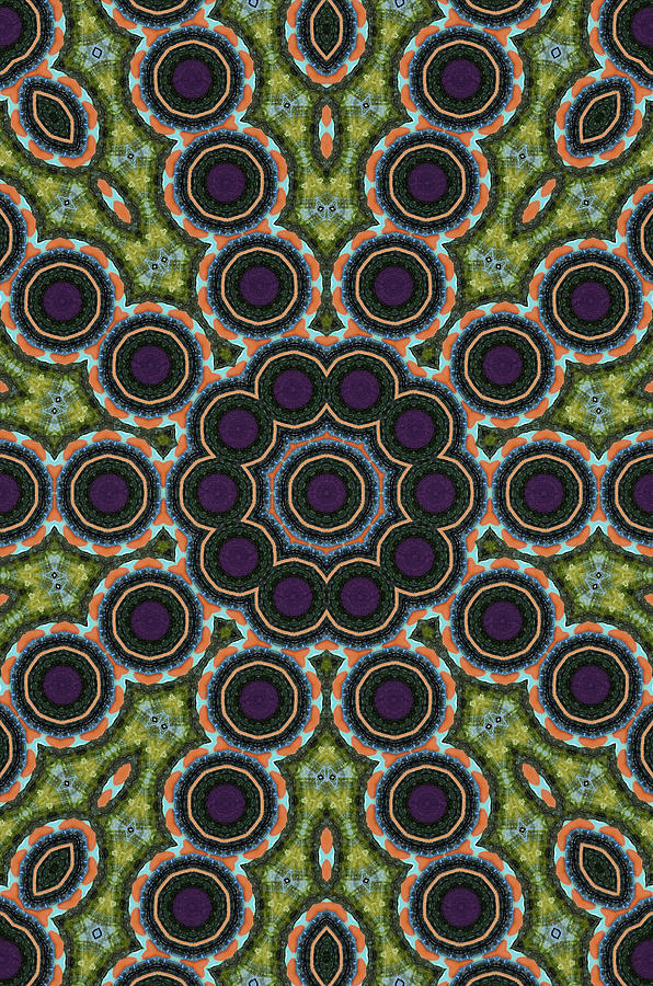Nature Painting - Mandala - pattern 19 by Jeelan Clark