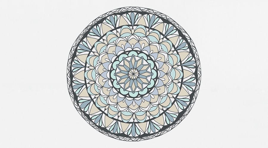 Abstract Drawing - Mandala Patterns Abstract Art by Wall Art Prints