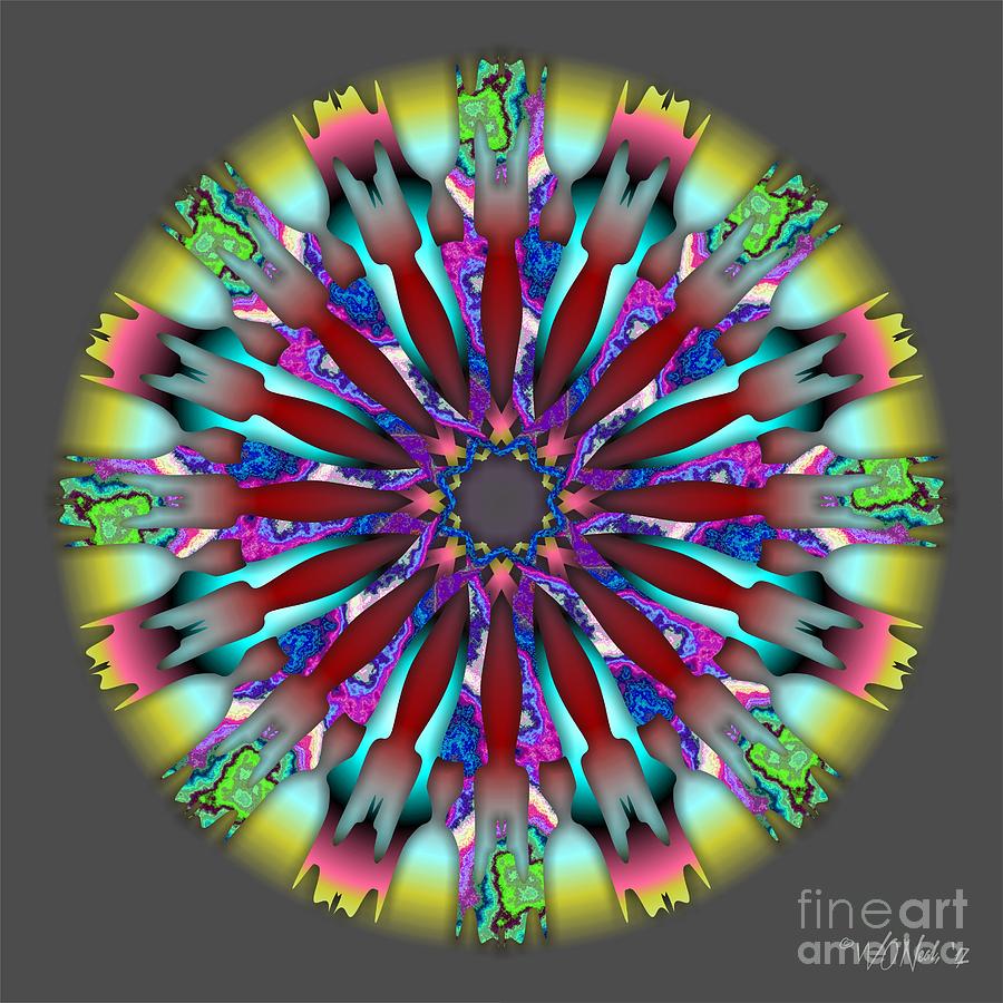 Pattern Digital Art - Mandala Series 2-4 by Walter Neal