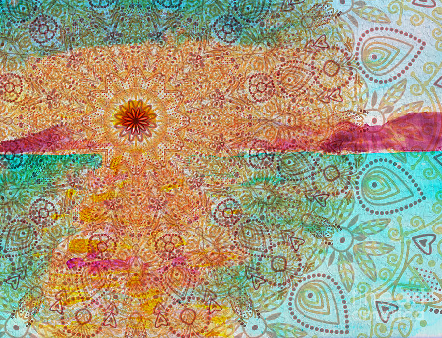 Mandala Sets Over The Dunes Digital Art by Shelley Myers