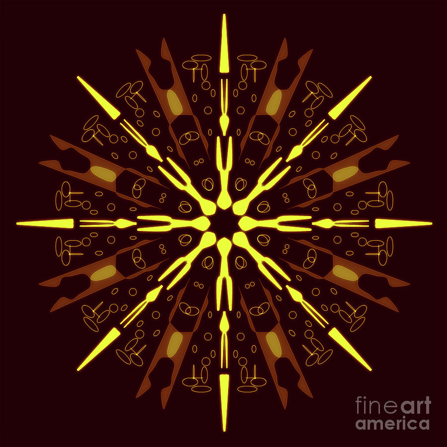 Mandala sunset on the beach Digital Art by Drawspots Illustrations ...