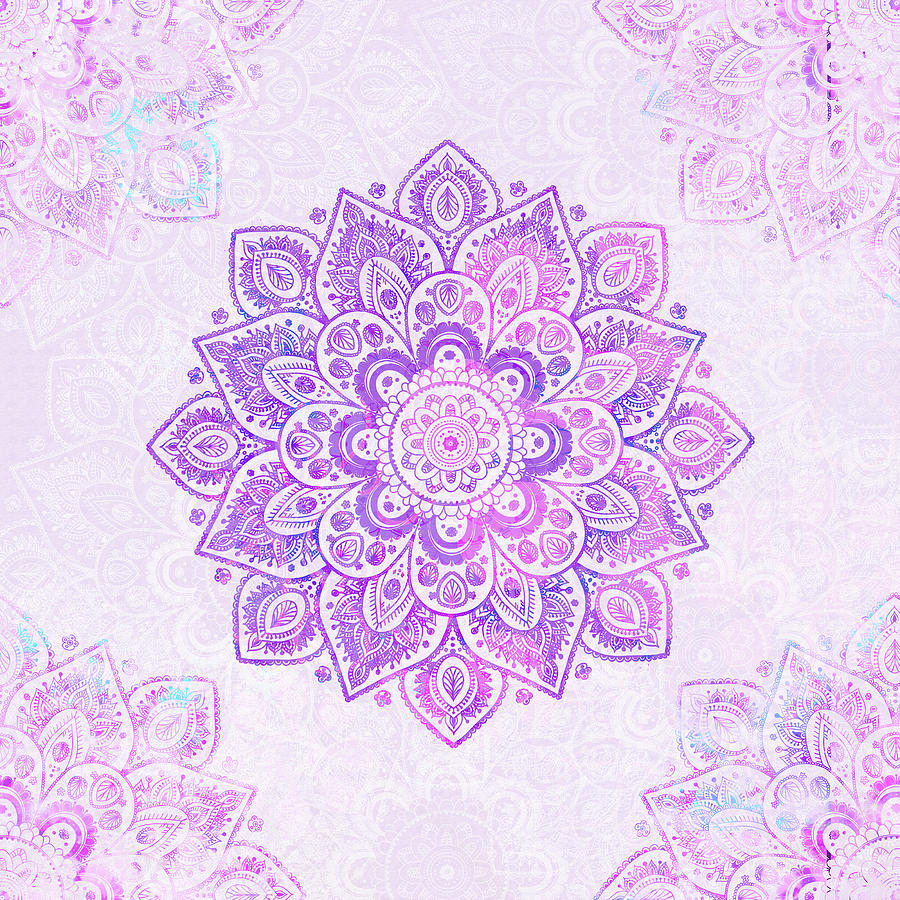 Mandala Temptation In Purple Digital Art