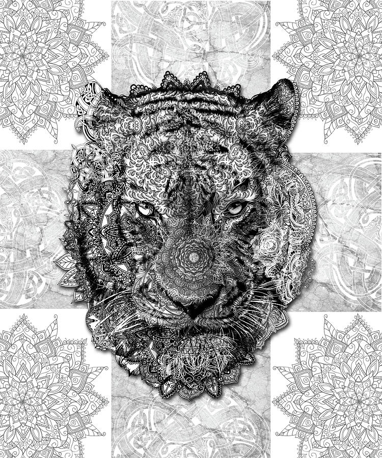 Mandala Tiger 2 Digital Art by Bekim M