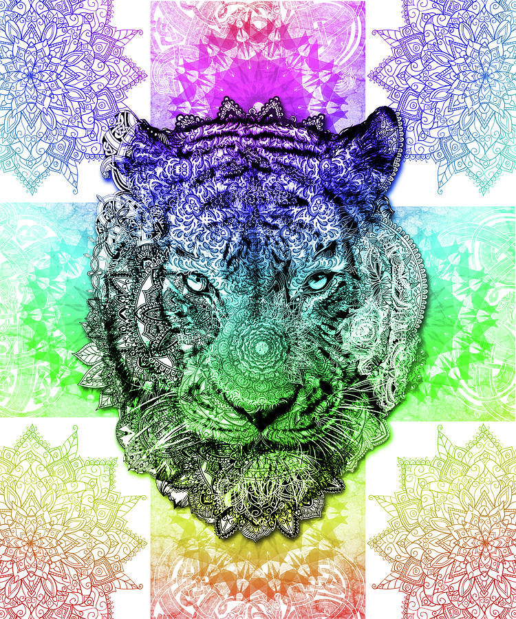 Mandala Tiger 3 Digital Art by Bekim M