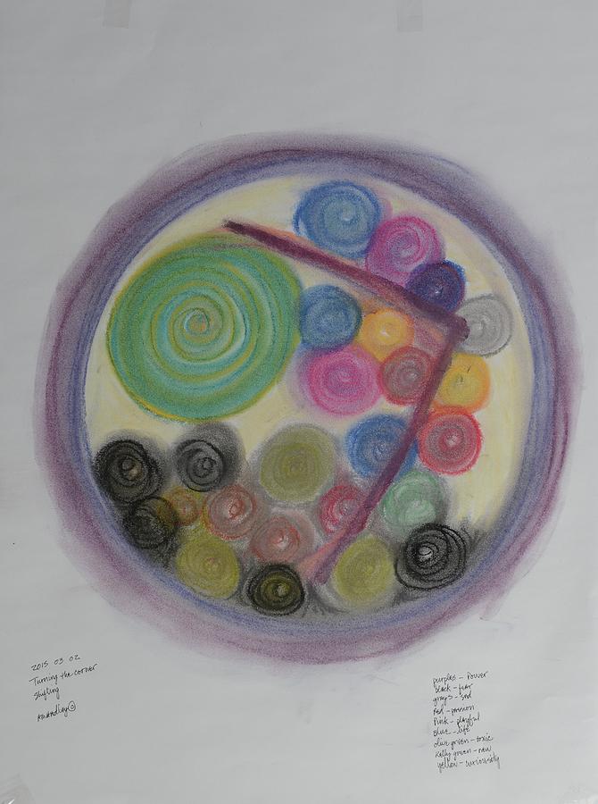 Mandala Turning the Corner Pastel by Annette Hadley