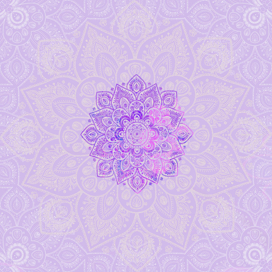 Mandala Purple And Lilac Digital Art