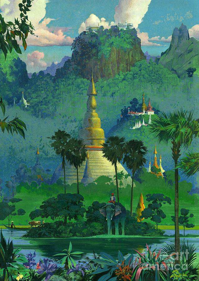 Elephant Painting - Mandalay by Robert McGinnis