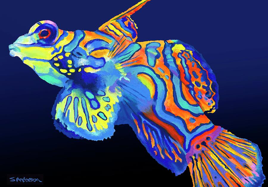Mandarin Fish Painting by Stephen Anderson